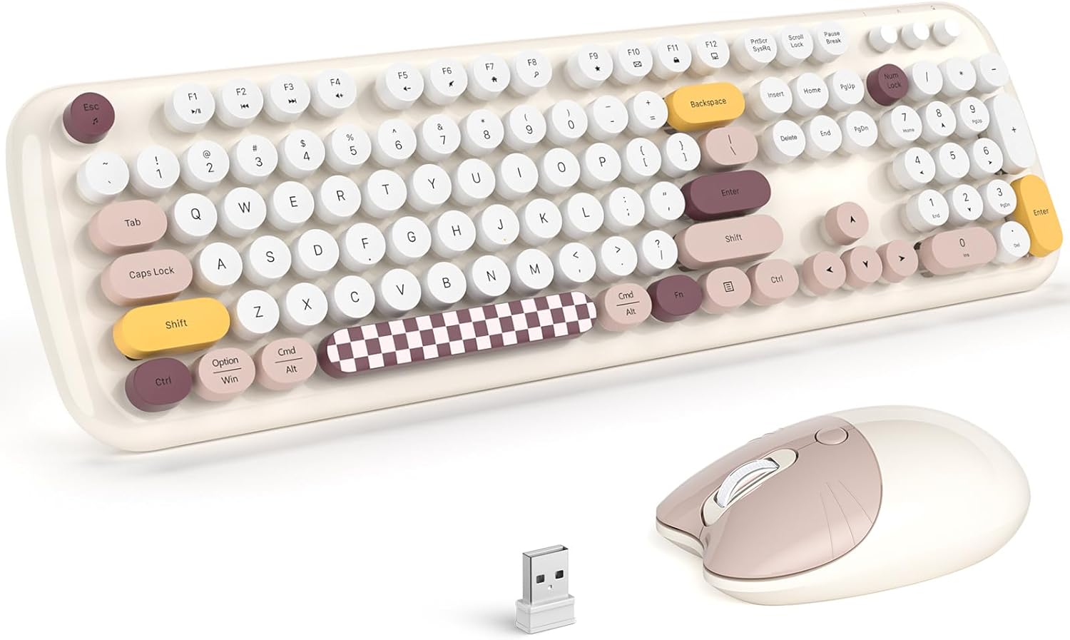 MOFII Wireless Keyboard and Mouse Combo for Retro Typing Fun