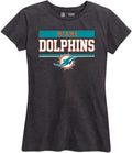 Miami Dolphins Womens Plus Size Relaxed Fit T-Shirt - Comfortable Game