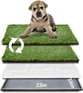 HQ4us Dog Grass Pad with Tray for Small Dogs and Puppies