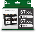 XXL 67 Black Ink Cartridge Replacement for HP 67XXL - High Yield