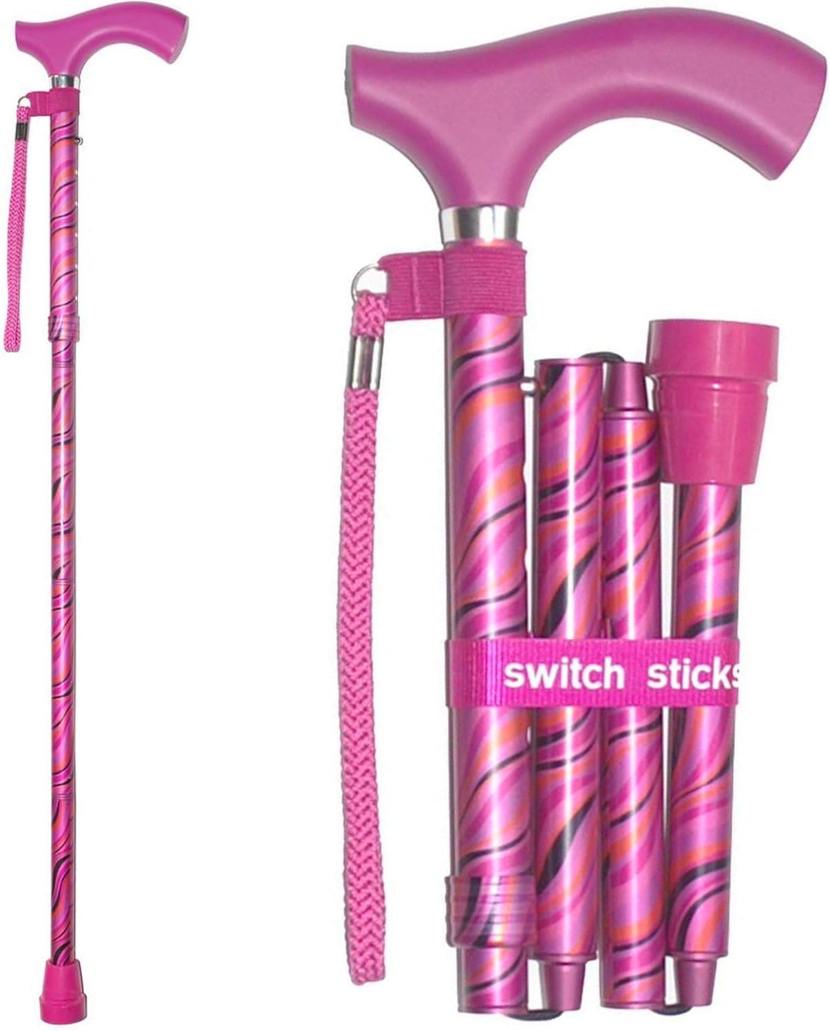 Adjustable Folding Walking Cane for Men or Women, Stylish Design