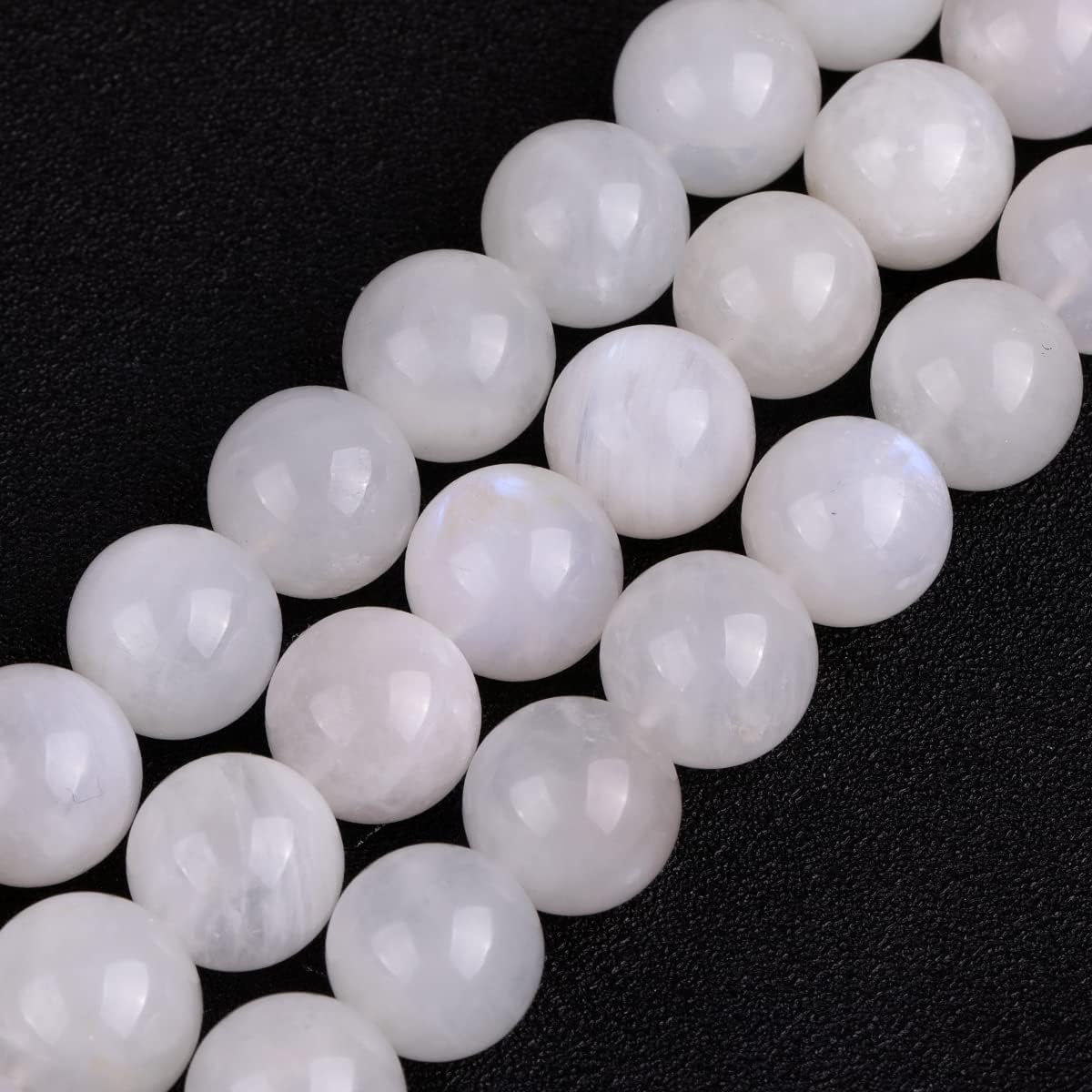 14MM Natural Stone Blue Rainbow Moonstone Beads for Jewelry