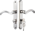 Brushed Nickel Storm Door Handle Set for Pella Select - With Key