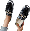 Platform Mule Slippers for Women - Chunky Square Toe Slip Ons