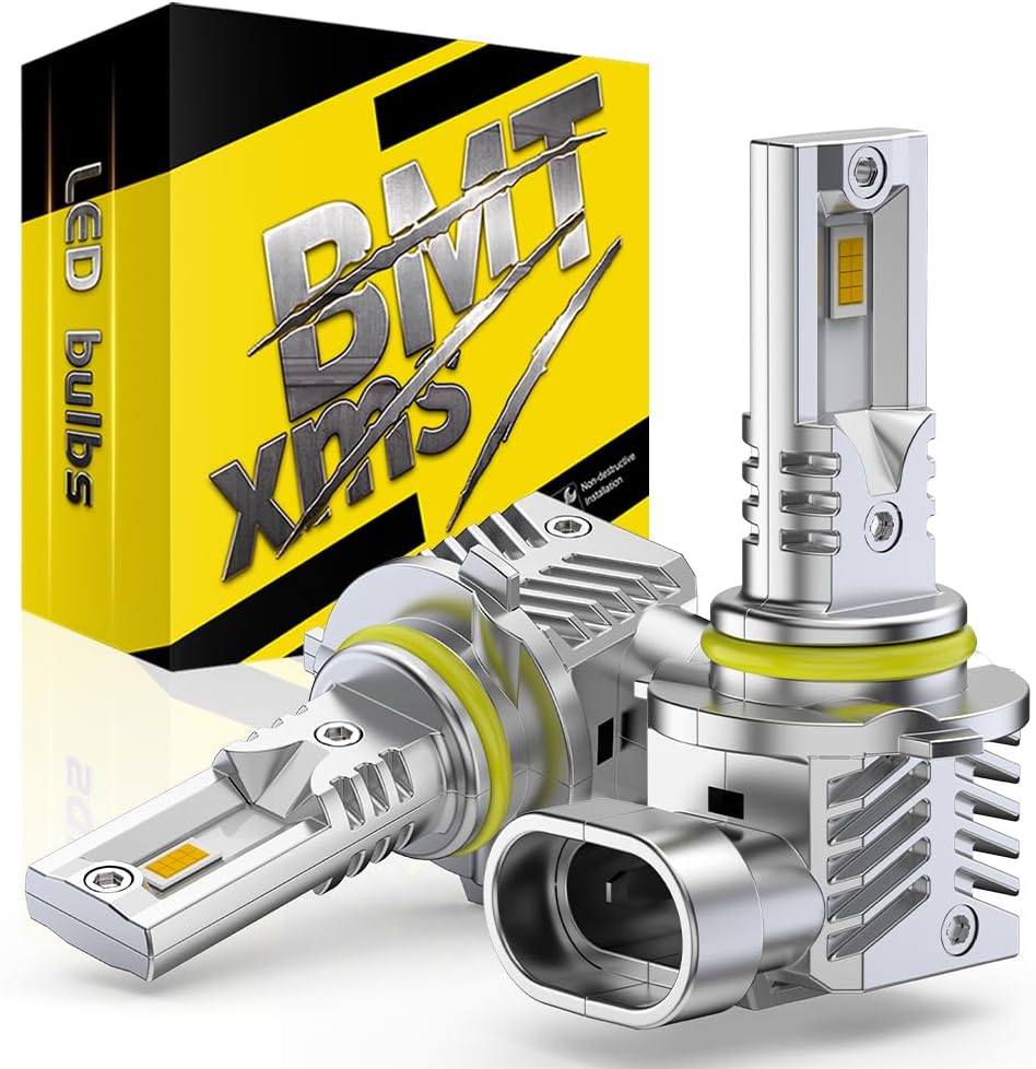 BMT xms 9006 Fog Light Bulbs - 600% Brighter Amber Yellow Light