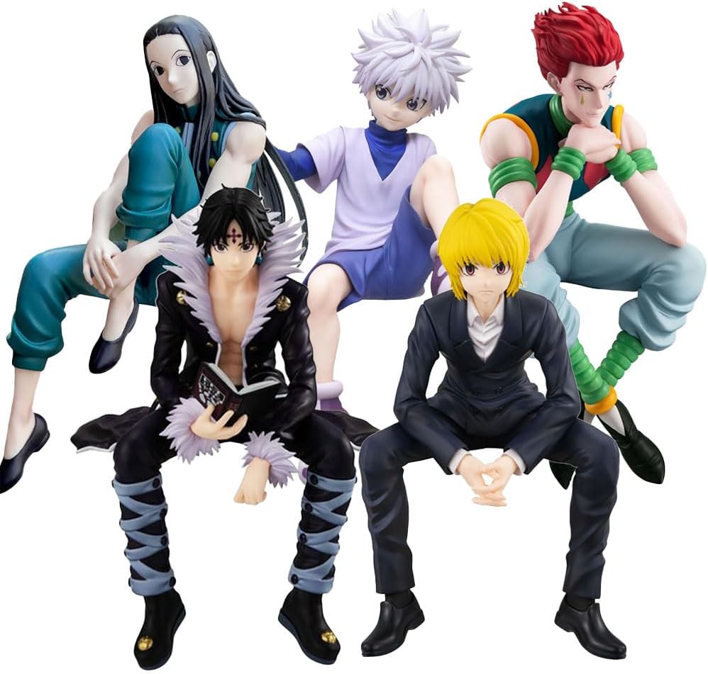 5pcs Killua Zaoldyeck and Friends Anime Figure Collectible Set