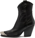 Keleimusi Stylish Cowgirl Ankle Boots for Women's Casual Style