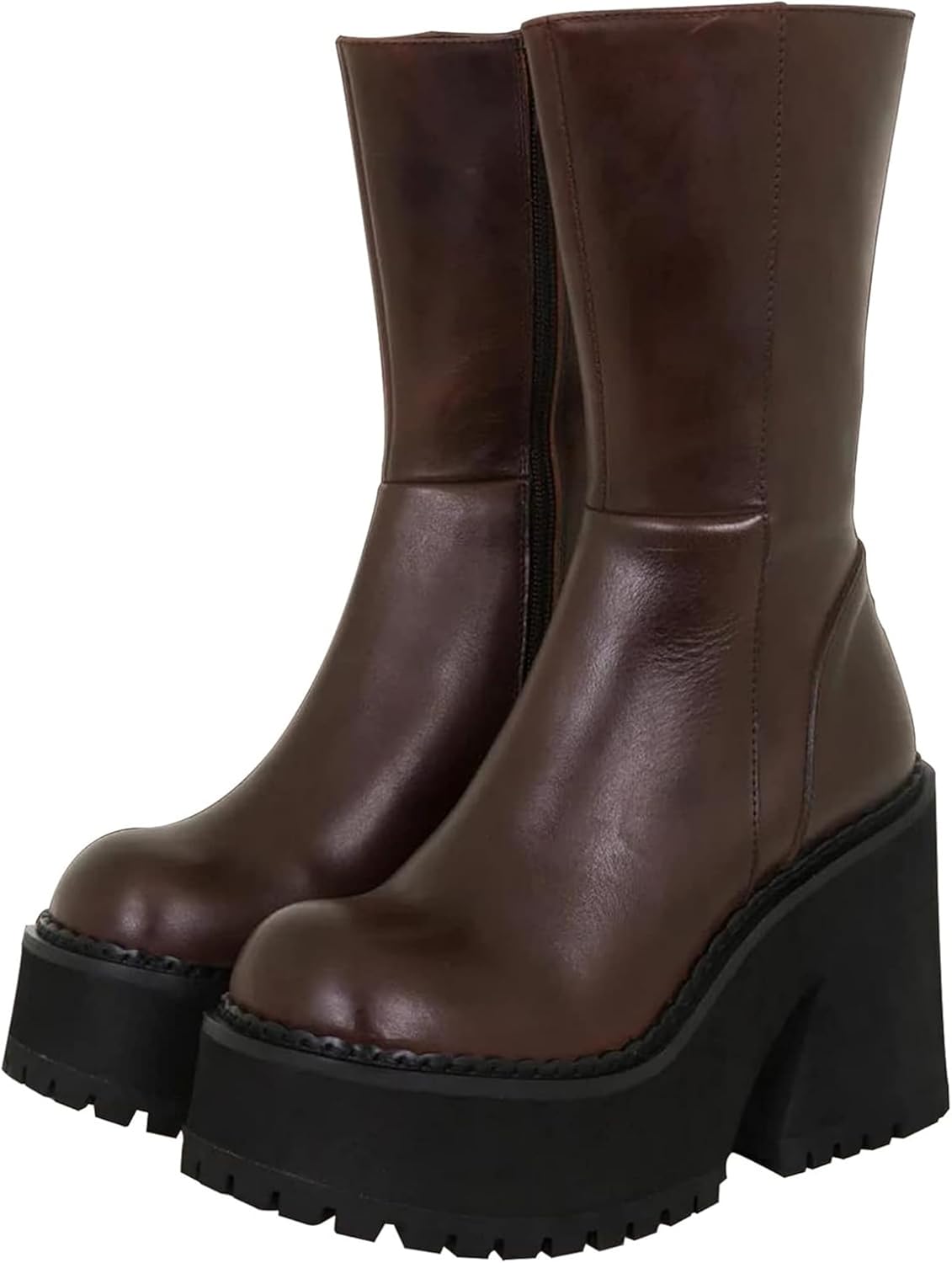 Wedge Heel Ankle Boots for Women - Stylish Punk Combat Booties