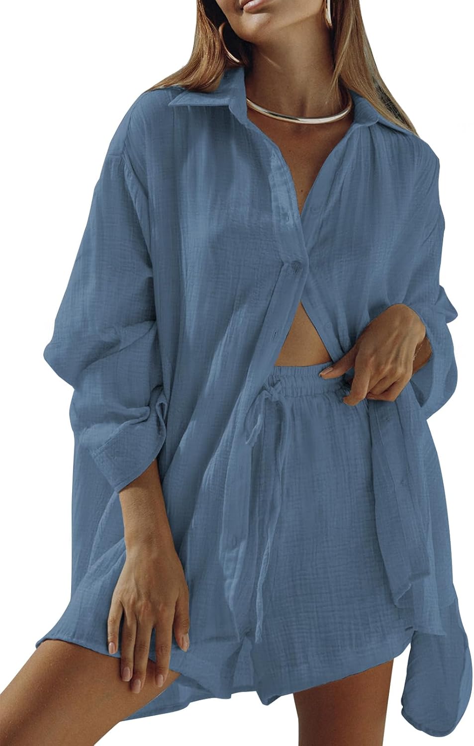 Fixmatti Women 2 Piece Outfits for Casual Summer Chic Style
