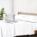 500 Thread Count Cotton Sheets King Size 4 PC Set - Cooling, 16ft Deep