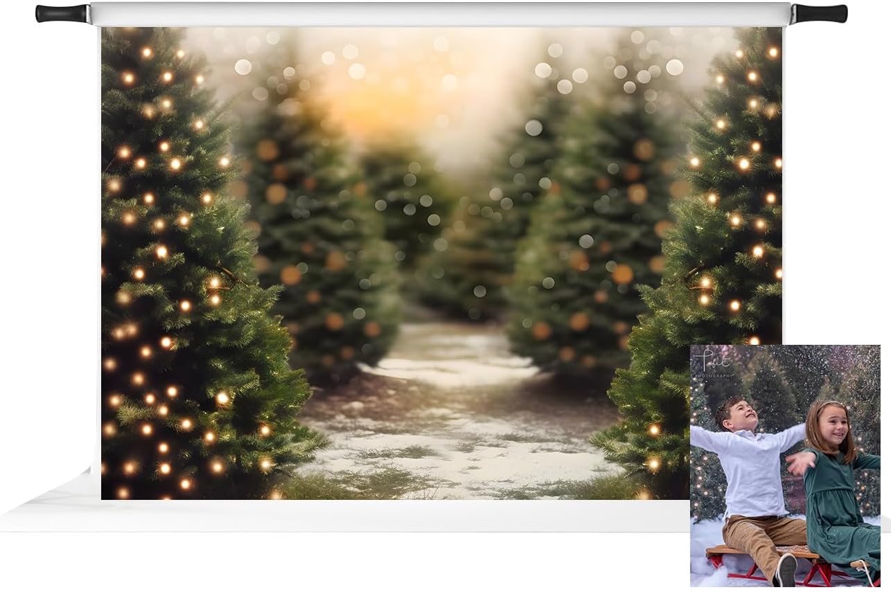 Kate Christmas Forest Photography Backdrop for Winter Bokeh