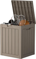 28 Gallon Waterproof Resin Deck Box - Lockable Outdoor Storage