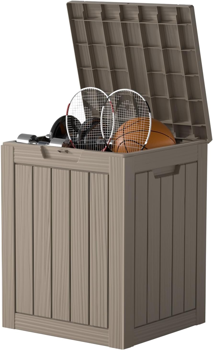 28 Gallon Waterproof Resin Deck Box for Outdoor Storage Needs