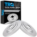 TRQ Rear Brake Rotors Set Solid G-Coated Compatible with 2014-2023