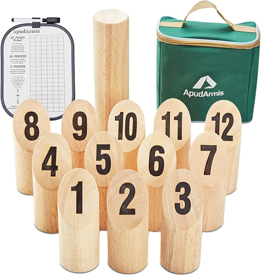 ApudArmis Wooden Tossing Game Set for Outdoor Fun and Family