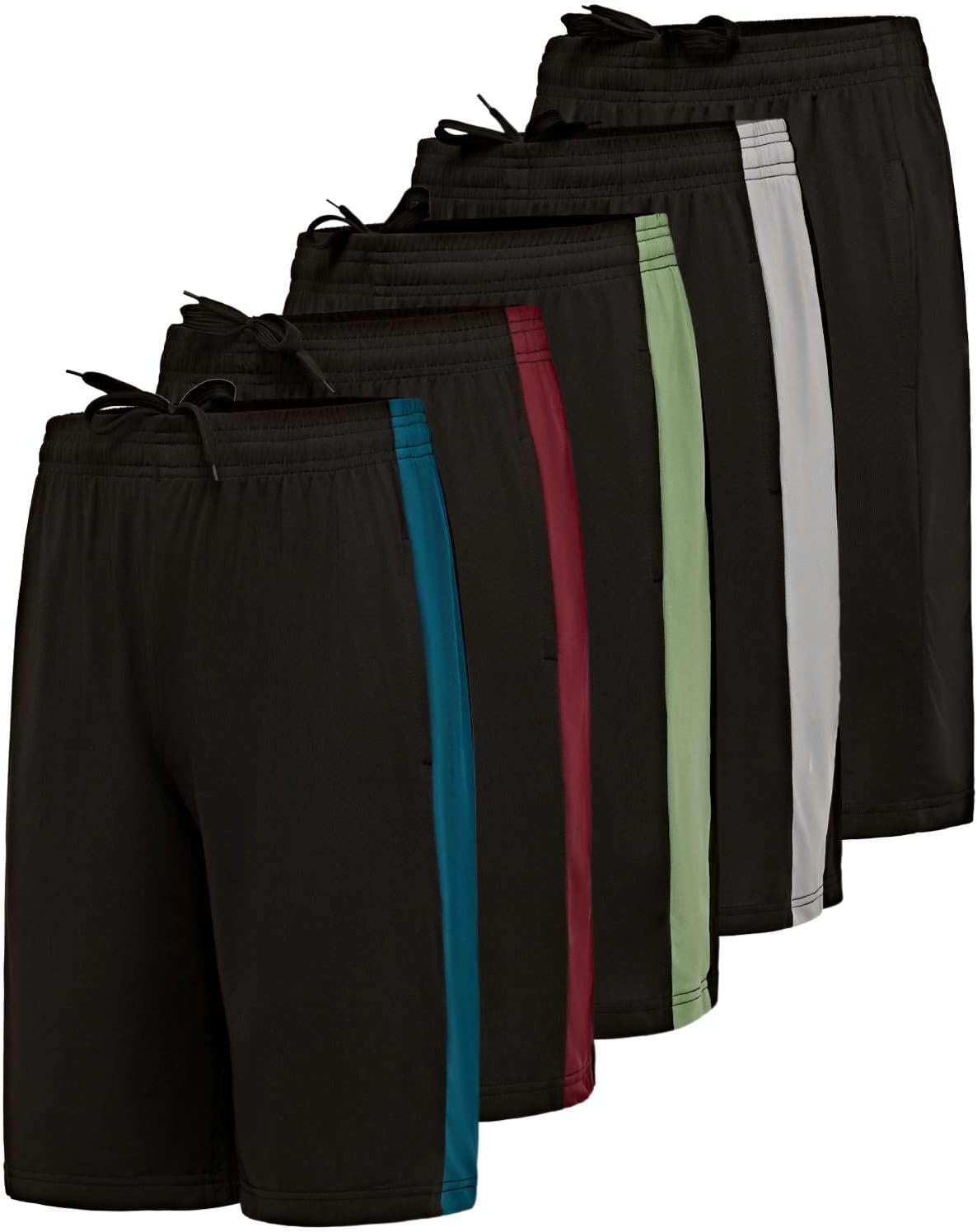 Youth Dry-Fit Active Athletic Basketball Gym Shorts with Pockets