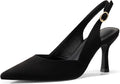 Rilista Women's Slingback Kitten Heels Closed Pointed Toe (Style Z6YB)