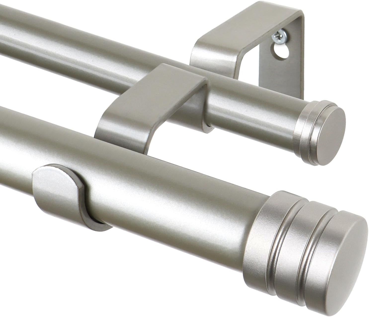 TONIAL 1 Inch Double Curtain Rods for Custom Windows