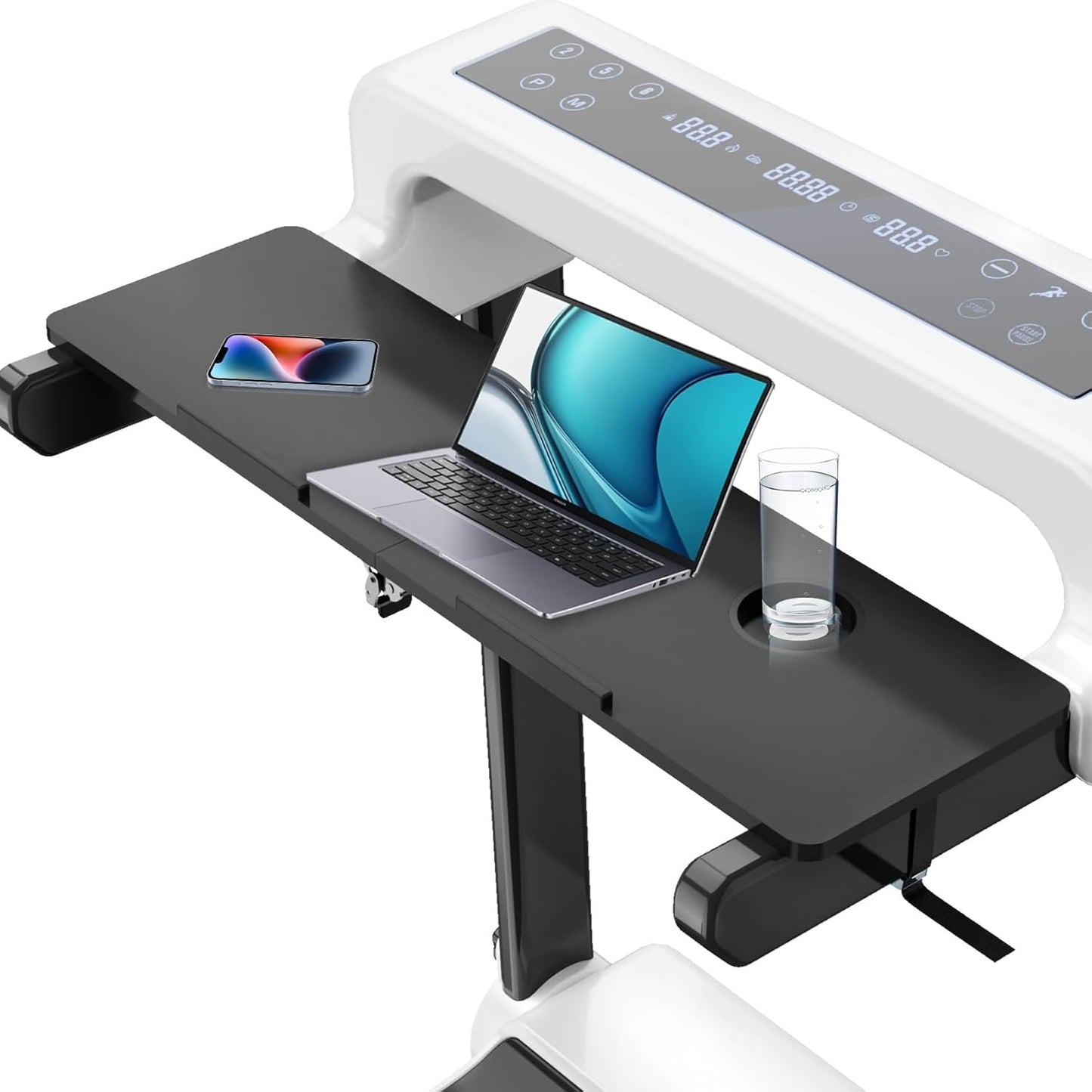 Universal Laptop Holder for Treadmill with Cup Holder Support