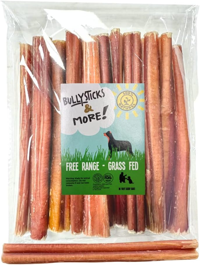Bully Sticks for Medium Dogs - 6 Inch Regular 16 Pack Chews