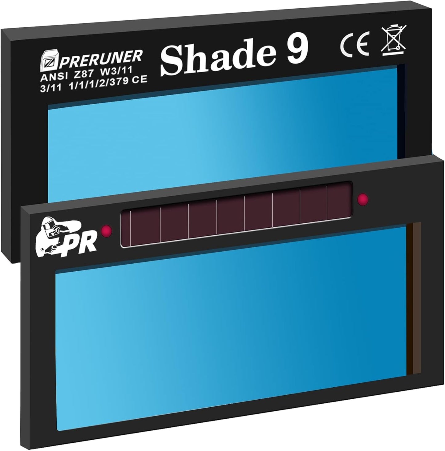 HD Shade 9 2x4 Auto Darkening Welding Lens with True Color Tech