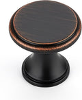 Oil Rubbed Bronze Kitchen Cabinet Knobs 25 Pack - Solid Zinc, Classic