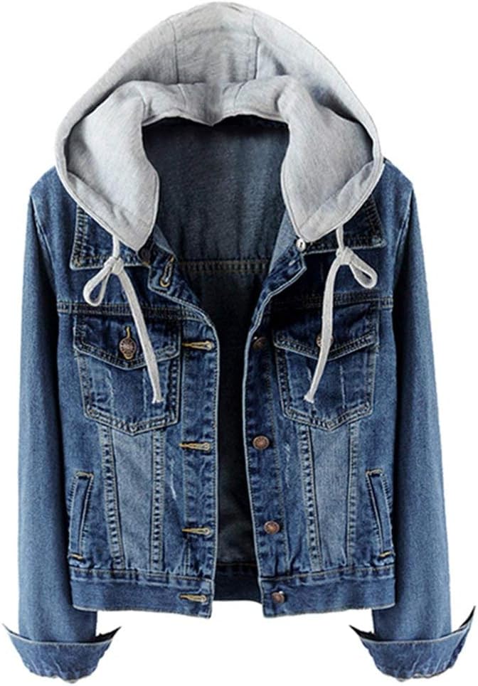 LifeShe Women's Casual Detachable Hoodie Denim Jacket Review