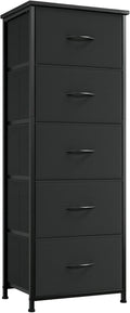 Somdot Tall Dresser with 5 Drawers - Slim Storage Organizer