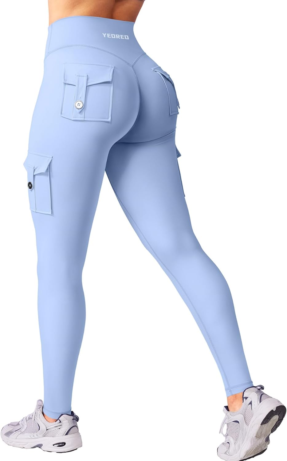 YEOREO CoreFlex Workout Cargo Leggings for Women with Pockets