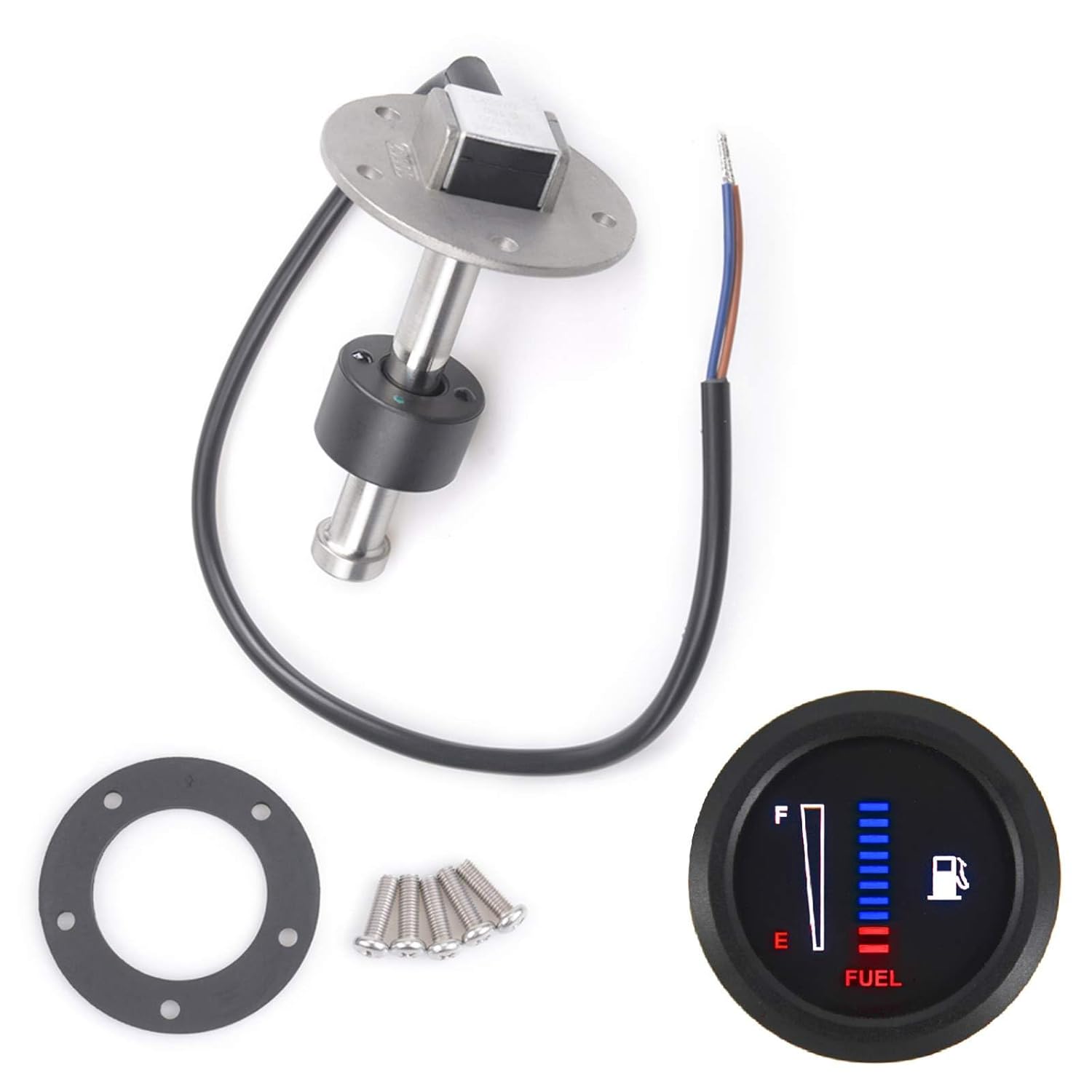 Fuel Sending Unit and Gauge Kit for Boats and Vehicles