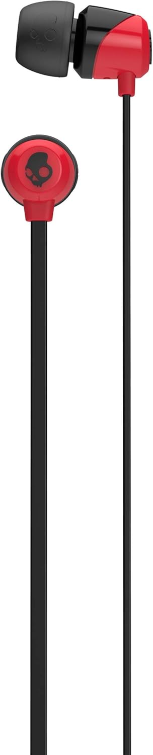Skullcandy Jib Earbuds: Lightweight, Stereo Sound, Red/Black