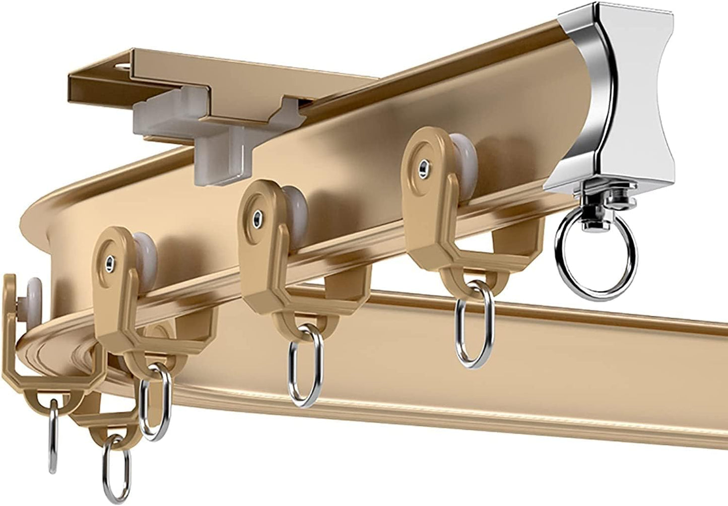 Gold Curved Ceiling Track for Privacy - FEHUN