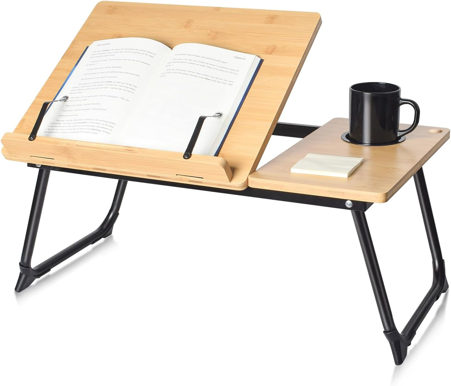 Adjustable Bamboo Book Stand by Wishacc