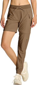 Women's Hiking Pants Convertible Zip-Off Joggers - Lightweight Quick