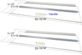 Glass Canopy Two Piece Set for Aquariums with Center Braces - Clear