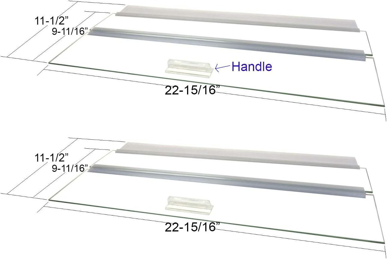 Glass Canopy Two Piece Set for 48in Aquariums with Center Brace