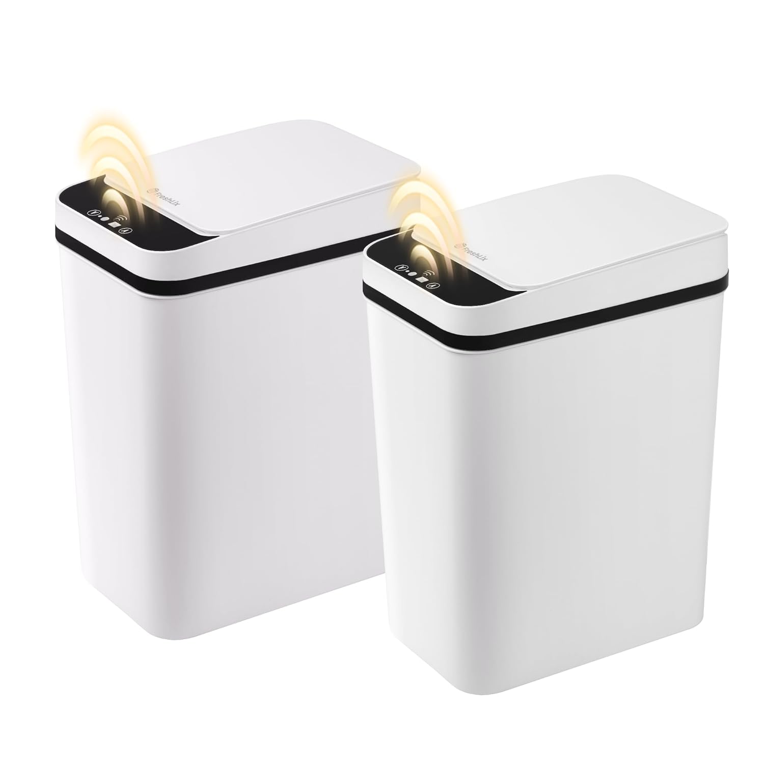 2 Pack Automatic Bathroom Trash Can with Smart Touchless Sensor
