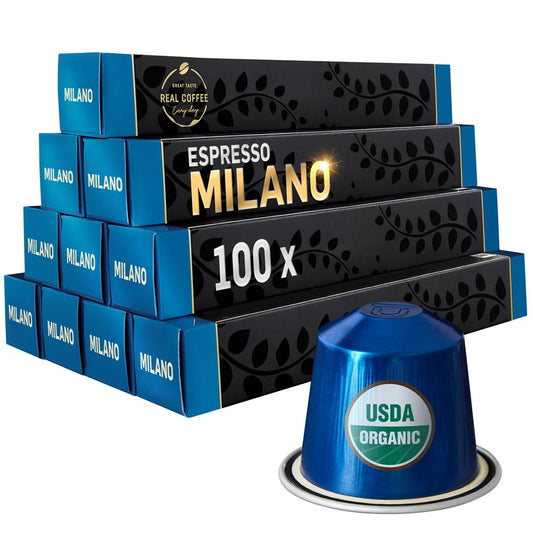 Milano Organic Italian Espresso for Nespresso - Strongest Pods
