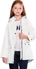SOLOCOTE Kids Rain Jacket Hooded Lined Waterproof Windproof - Durable