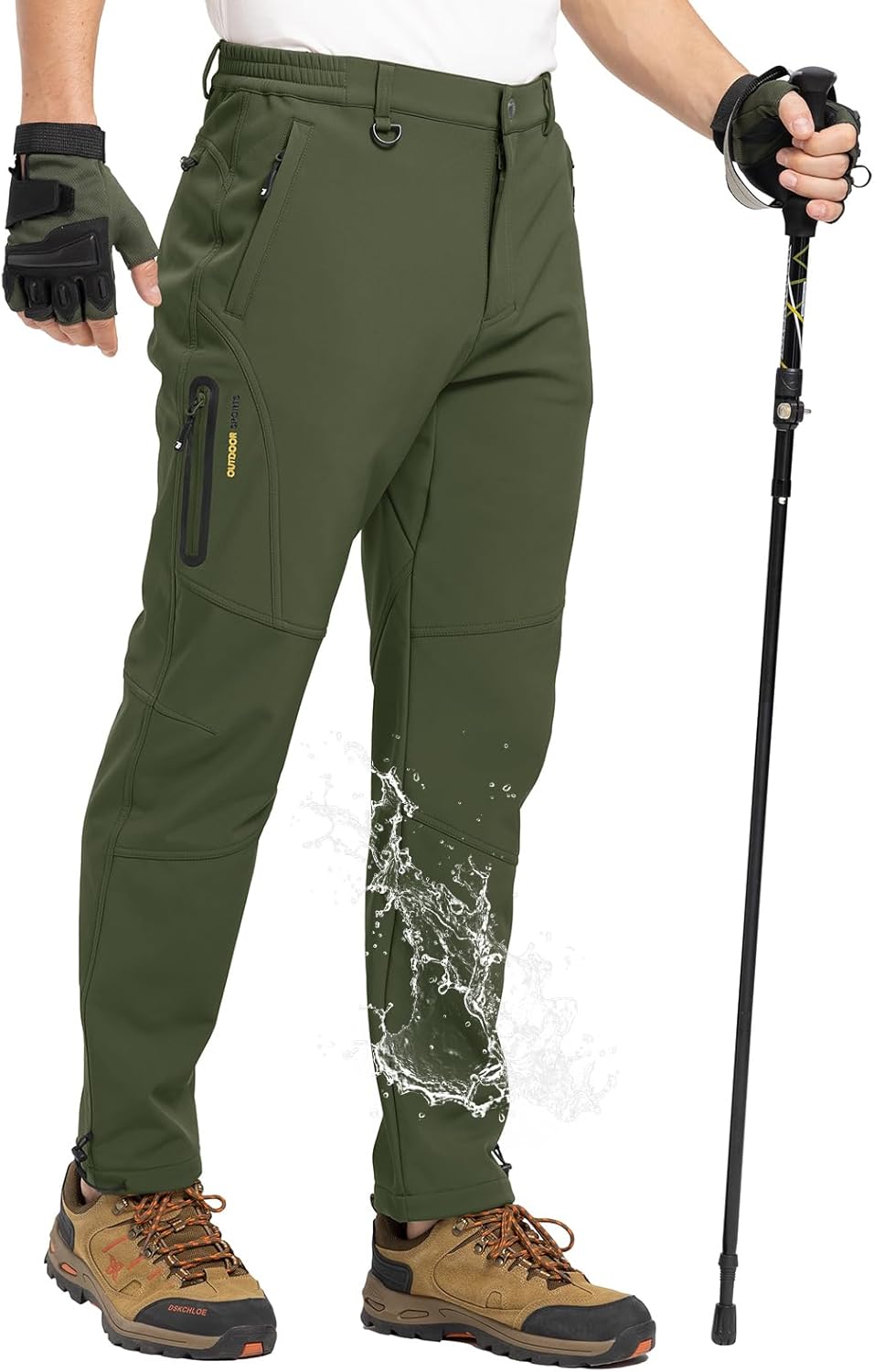 TBMPOY Men's Snow Pants for Winter Hiking and Skiing Activities