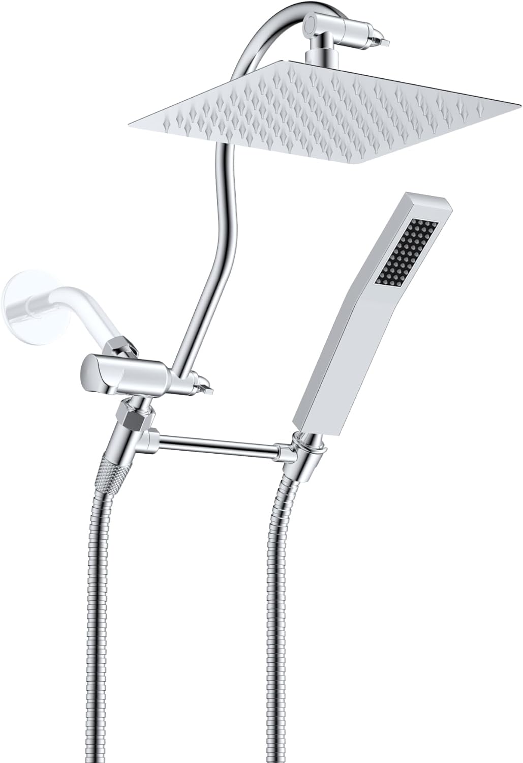 Hibbent 8ft' High Pressure Rainfall Shower Head Combo Set