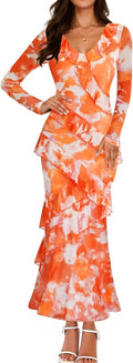 Floral Print Maxi Dress by ZESICA for Women's Fall Celebrations
