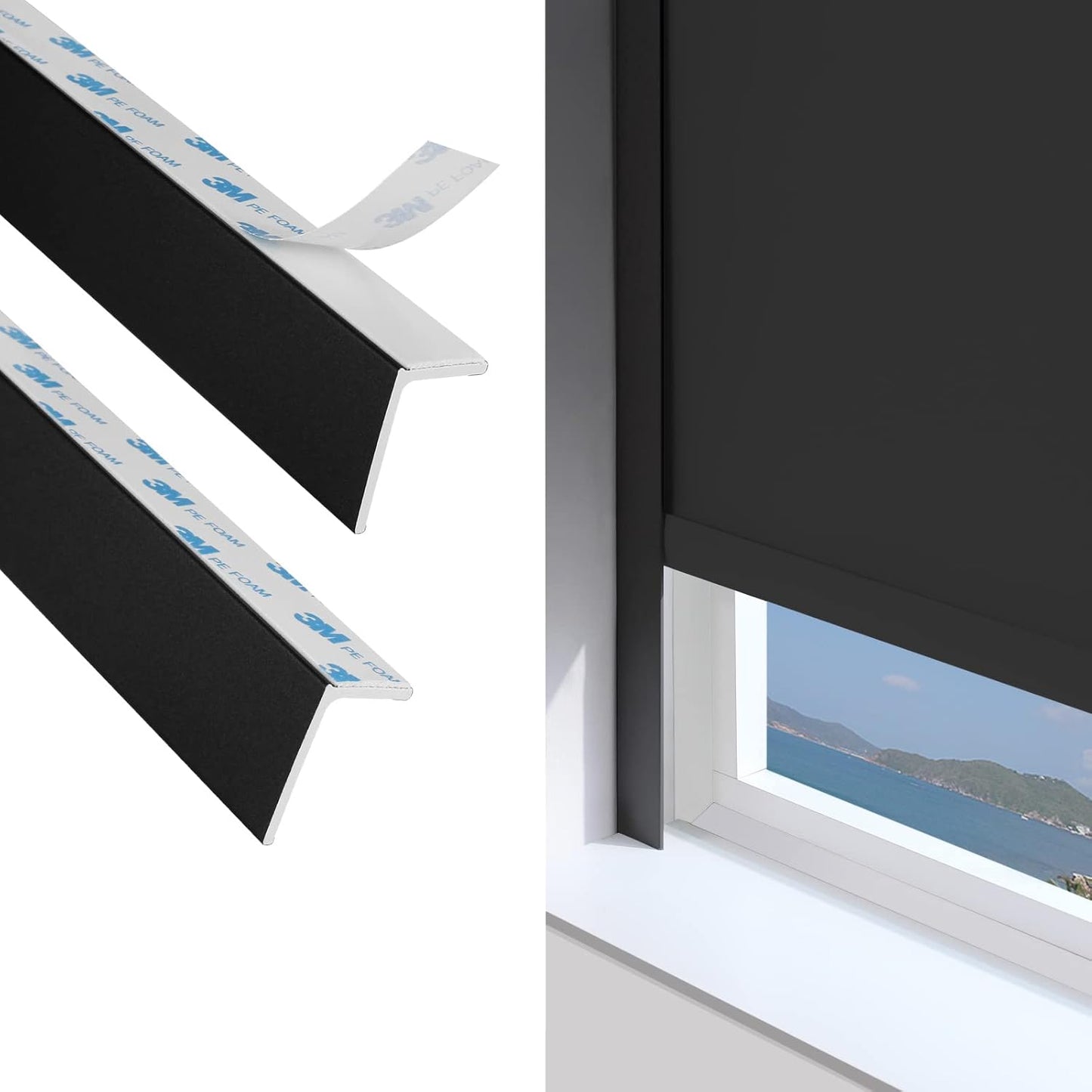 ZSTARR PVC Light Blockers for Blackout Shades - Easy Install