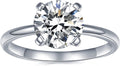 Moissanite Engagement Ring for Women 1CT D VVS1 - 925 Silver 18K Plate