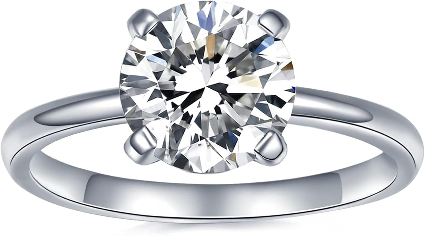 IMOLOVE Moissanite Engagement Ring - 1CT D Color VVS1 Clarity