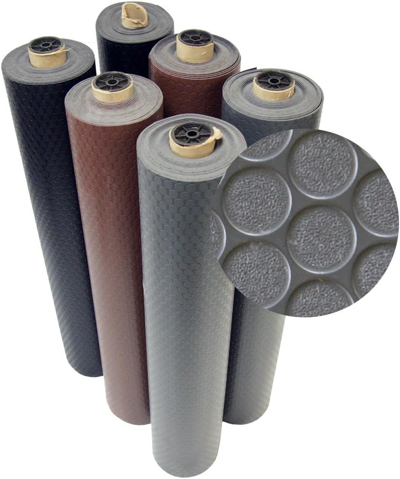 Rubber-Cal Coin-Grip Flooring Mat for Non-Slip Surfaces