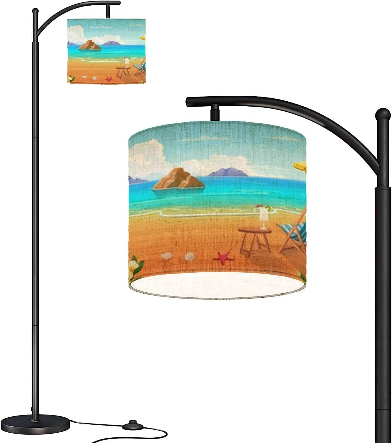 Dimmable Arc Floor Lamp: Summer Vibes Edition