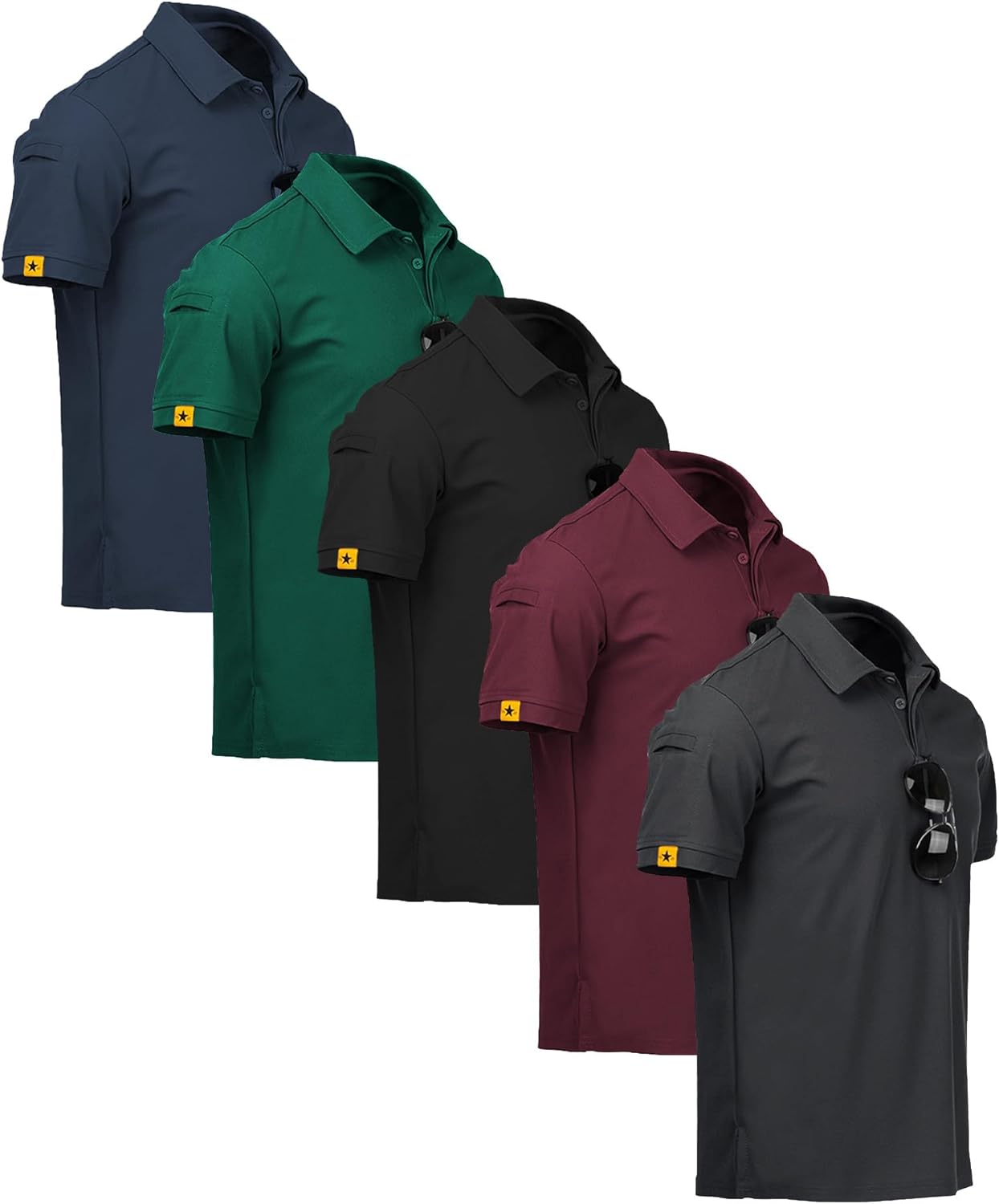 ZITY Mens Polo Shirt Short Sleeve Sports Golf Tennis T-Shirt