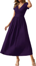 Gracyoga Women's Summer Maxi Dress - Flowy V-Neck Sundress