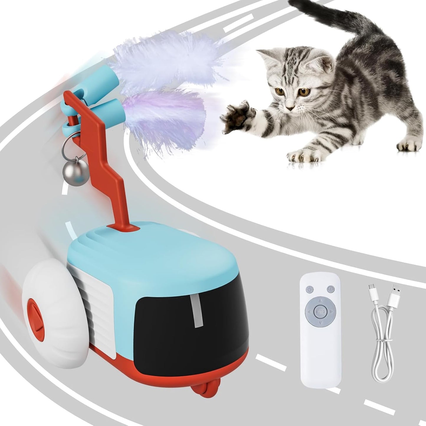 Interactive Remote Cat Toy by O WOWZON